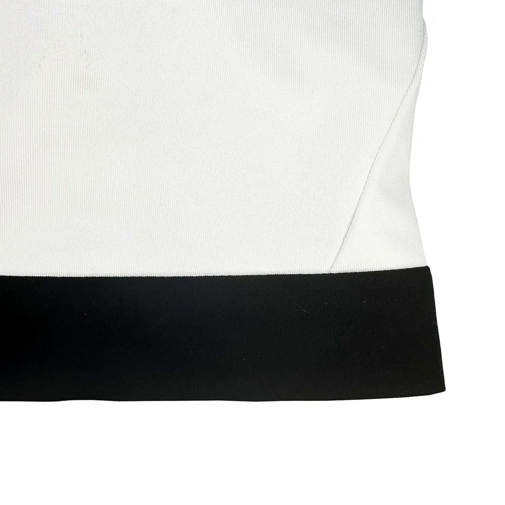 NIKE Dri-Fit Racerback Sports Bra • 3X • white black • minimalist workout